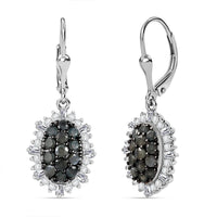 TLV Narsipatnam Alexandrite, Moissanite Cushion Shape Earrings in Rhodium Over Sterling Silver 2.30 ctw