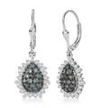 TLV Narsipatnam Alexandrite, Moissanite Cushion Shape Earrings in Rhodium Over Sterling Silver 2.30 ctw - Sticky add to cart bar