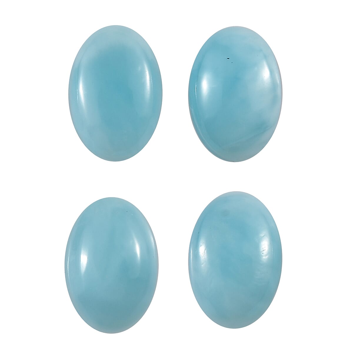 Premium Larimar Set of 4 (Ovl 6x4mm) 1.86 ctw Loose Gemstone