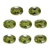 Peridot Set of 8 (Ovl 7x5mm) 6.46 ctw Loose Gemstone