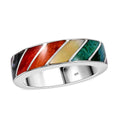 Multi Color Multi Gemstone Ring in Sterling Silver (Size 10.0) 0.60 ctw - Sticky add to cart bar