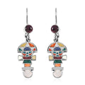 Peruvian Artistry Multi Gemstone 1.60 ctw Tumi Earrings in Sterling Silver - Sticky add to cart bar