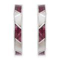 Peruvian Artistry Multi Gemstone White and Purple 1.15 ctw Earrings in Sterling Silver - Sticky add to cart bar