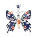 Peruvian Artistry Multi Gemstone 2.90 ctw Super Butterfly Pendant without Chain in Sterling Silver - Sticky add to cart bar