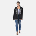 TAMSY Black 100% Cotton Embroidered Twill Jacket -  M - Sticky add to cart bar