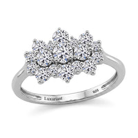 Luxuriant Lab Grown Diamond (G-H, SI) Boat Shaped Ring in 18K Vermeil YG Over Sterling Silver (Size 10.0) 1.00 ctw