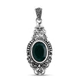 Bali Legacy Verde Onyx 7.65 ctw Antique Garden and Floral Pendant without Chain in Sterling Silver - Sticky add to cart bar