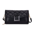 Black Faux Leather Crossbody Bag (7.87"x1.97"x4.72") - Sticky add to cart bar
