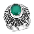 Bali Legacy Verde Onyx Leaf Ring in Sterling Silver (Size 10.0) 5.20 ctw - Sticky add to cart bar