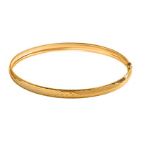 Texture Bangle Bracelet in 22K Yellow Gold (7.25 In) 5.35 Grams