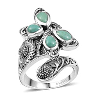 Artisan Crafted Premium Sierra Nevada Turquoise Fancy Ring in Sterling Silver (Size 10.0) 1.40 ctw