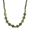 Connemara Marble 195.00 ctw Beaded and Heart Necklace in Stainless Steel 18-20 Inches - Sticky add to cart bar
