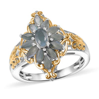 Narsipatnam Alexandrite Ring in 18K Vermeil YG and Rhodium Over Sterling Silver (Size 10.0) 1.20 ctw