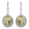 D'Joy Connemara Marble and White Zircon 12.00 ctw Celtic Cross Earrings in Platinum Over Sterling Silver - Sticky add to cart bar