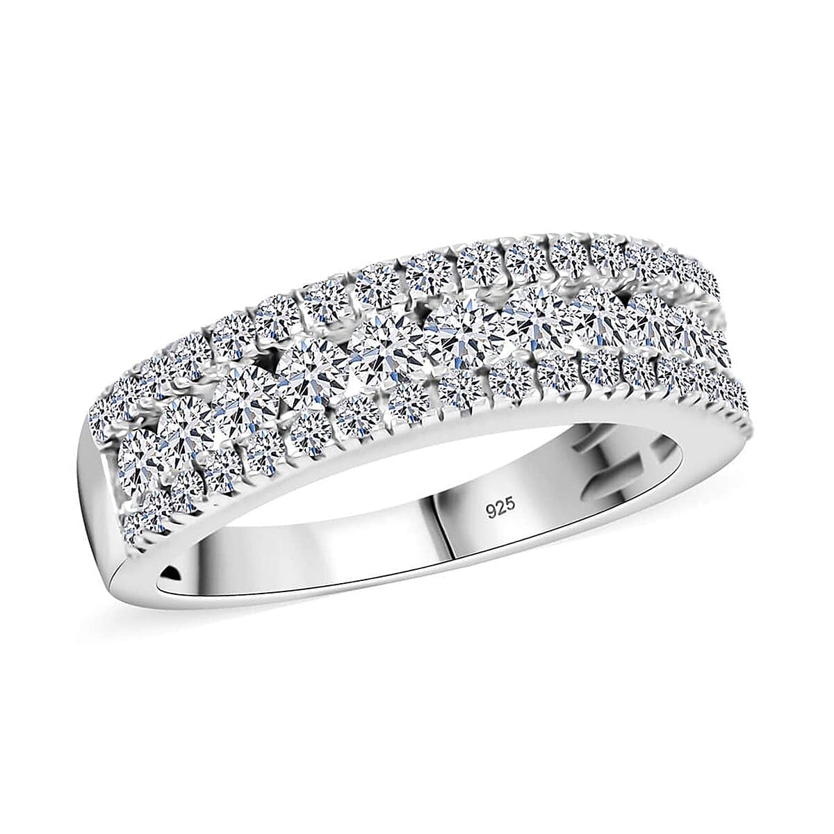 Luxuriant Lab Grown Diamond 1.00 ctw Ring in Sterling Silver
