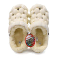 Women’s EVA Bubble Clogs with Sherpa Fur Lining Beige - 6 - Sticky add to cart bar