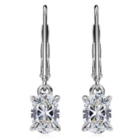 SGL Certified Luxuriant Lab Grown Diamond E-F VS 1.00 ctw Lever Back Earrings in 950 Platinum