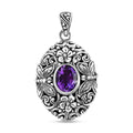 Bali Legacy Moroccan Rose 3.35 ctw Flower with Dragonfly Pendant without Chain in Sterling Silver - Sticky add to cart bar