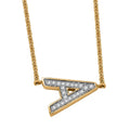 Luxoro Diamond G-H SI 0.09 ctw Fancy Necklace in 14K Yellow Gold 18 Inches 2.6 Grams - Sticky add to cart bar