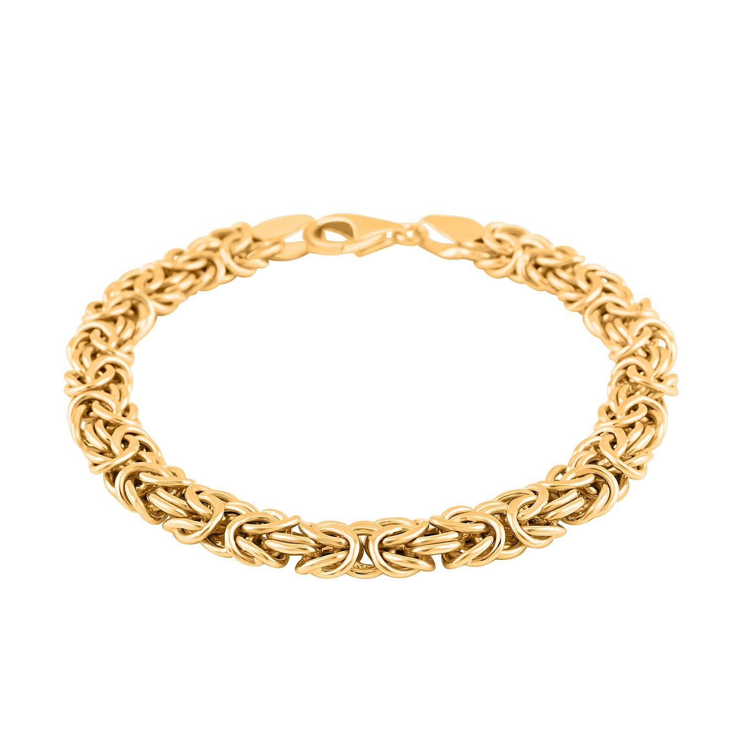 Italian 7.5mm Byzantine Chain Bracelet in 10K Yellow Gold (7.50 In) 6.50 Grams