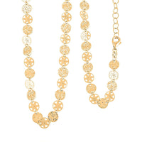 Italian Rosone Chain Necklace in 10K Yellow Gold 3.5 Gram 18-20 Inches