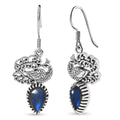 D'Joy Indian Artisan Crafted Malagasy Labradorite 3.40 ctw Regal Splendor Earrings in Sterling Silver - Sticky add to cart bar