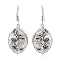 Karis White Buffalo Turquoise 8.10 ctw Southwest Earrings in Platinum Bond - Sticky add to cart bar