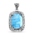Bali Legacy Larimar 25.50 ctw Turtle Pendant without Chain in Sterling Silver - Sticky add to cart bar