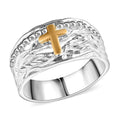 Bali Legacy 22K YG and Sterling Silver Cross Ring (Size 10.0) 5.61 Grams - Sticky add to cart bar