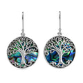 Bali Legacy Abalone Shell Tree of Life Earrings in Sterling Silver - Sticky add to cart bar