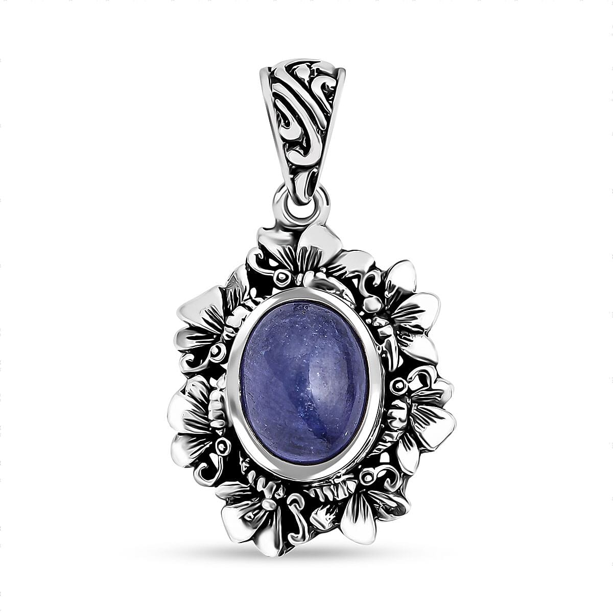 Bali Legacy Tanzanite 4.50 ctw Butterfly Pendant without Chain in Sterling Silver 5.15 Grams