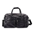 TLV Black Sheep Leather Trolley Travel Bag (20"x11.4"x11") with 54.7 inch Long Strap - Sticky add to cart bar
