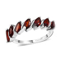 Mozambique Garnet 2.20 ctw Fancy Ring in Rhodium Over Sterling Silver (Size 10.0) - Sticky add to cart bar