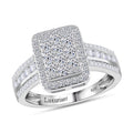Luxuriant Lab Grown Diamond G-H, SI 1.00 ctw Ring in Rhodium Over Sterling Silver (Size 10.0) - Sticky add to cart bar