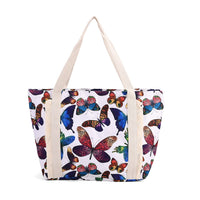Multi Color Butterfly Print Pattern Large Size Tote Bag