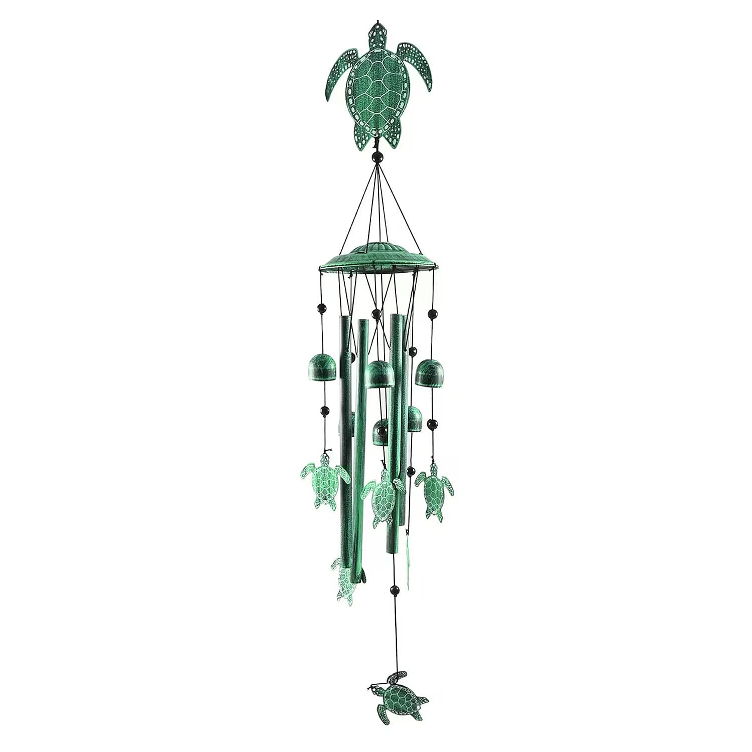 VP Home Turtle Metal Wind Chime - Green (5"x5"x36")