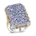 D'Joy Tanzanite Ring in 18K Vermeil YG and Rhodium Over Sterling Silver (Size 10.0) 5.60 ctw - Sticky add to cart bar