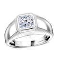 IGI Certified Asscher Cut Luxuriant Lab Grown Diamond G VS 2.00 ctw Men's Ring in 950 Platinum (Size 10.0) 10.65 Grams - Sticky add to cart bar