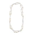 Freshwater Pearl Necklace in Silvertone 18 Inches - Sticky add to cart bar
