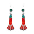Peruvian Artistry Multi Gemstone 1.50 ctw Blooming Flower Earrings in Sterling Silver - Sticky add to cart bar