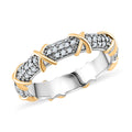 Simulated Diamond XOXO Ring in Dualtone (Size 10.0) - Sticky add to cart bar