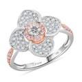Modani 18K White and Rose Gold Natural Pink and White Diamond Ring (Size 7.0) 0.62 ctw - Sticky add to cart bar