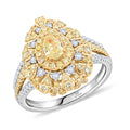Modani 18K White and Yellow Gold Natural Yellow and White Diamond Ring (Size 7.0) (5.85 g) 1.27 ctw - Sticky add to cart bar