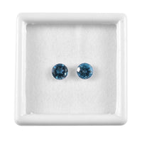 London Blue Topaz Set of 2 (Rnd 6mm) 1.85 ctw