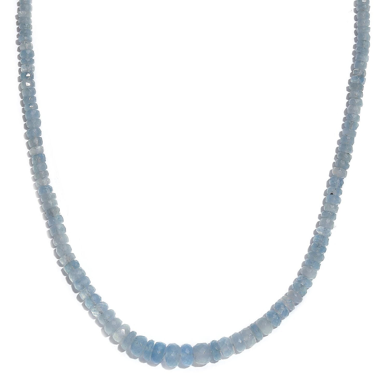 Santa Maria Aquamarine 50.00 ctw Necklace in Rhodium Over Sterling Silver 18 Inches