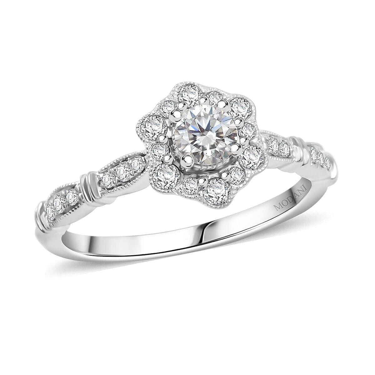 Modani White Diamond 0.54 ctw Ring in 950 Platinum (Size 10.0) 5 Grams