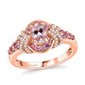 Premium Marropino Morganite, Multi Gemstone Ring in 18K Vermeil RG Over Sterling Silver (Size 10.0) 1.70 ctw - Sticky add to cart bar
