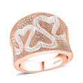Karis Natural Champagne Diamond Accent Fancy Ring in 18K RG Plated (Size 10.0) - Sticky add to cart bar