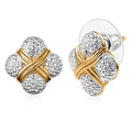 Karis Diamond Accent Fancy Stud Earrings in 18K YG Plated and Platinum Bond - Sticky add to cart bar