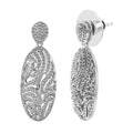 Karis Diamond Accent Oval Shape Earrings in Platinum Bond - Sticky add to cart bar